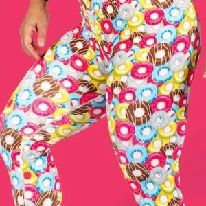 Colorful Donut Print Leggings